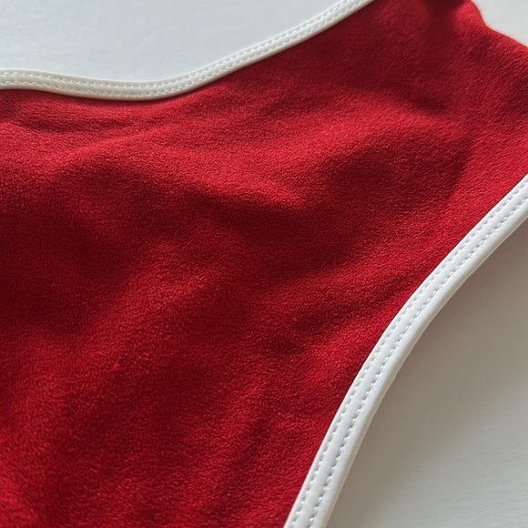 NWT Forever 21 Terry Cloth Red Bikini Bottom Sz SM - Picture 3 of 3